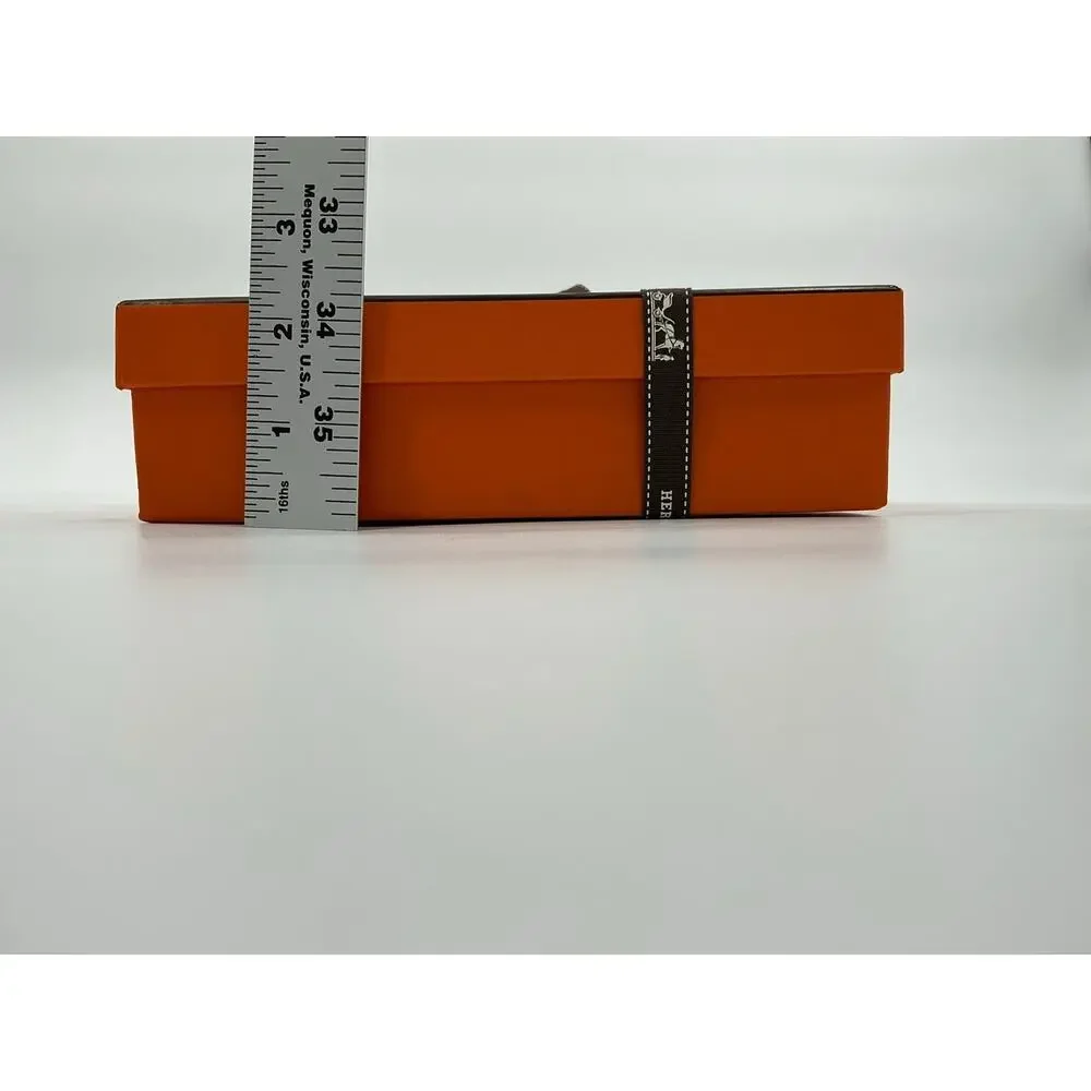 Hermès Paris Orange Square Gift Box 9.25in Ribbon Tissue EMPTY BOX ONLY
